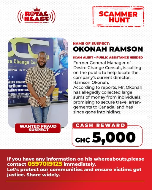 Desire Change Consult Director Scam Okonah Ramson